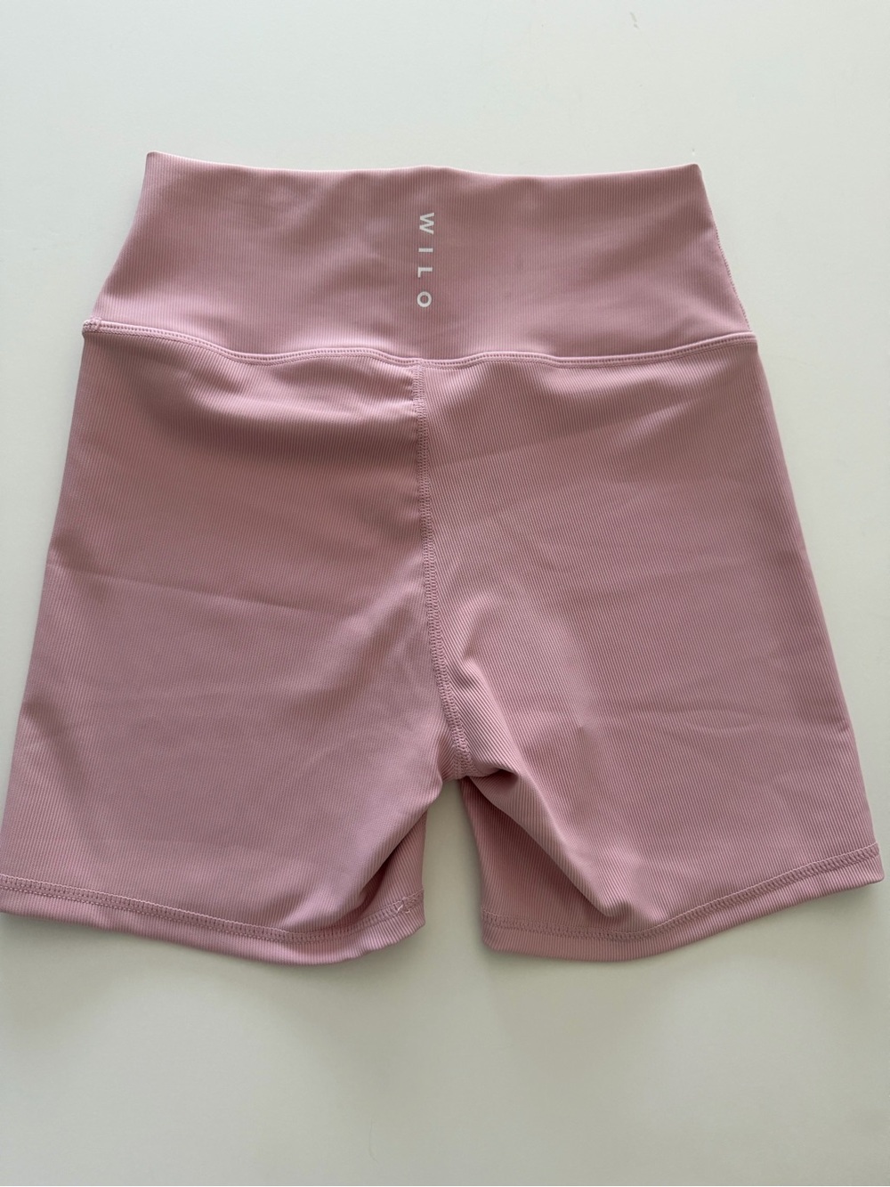 NWT Wilo High-Rise Pink Women's Bike Shorts with Wide Waistband